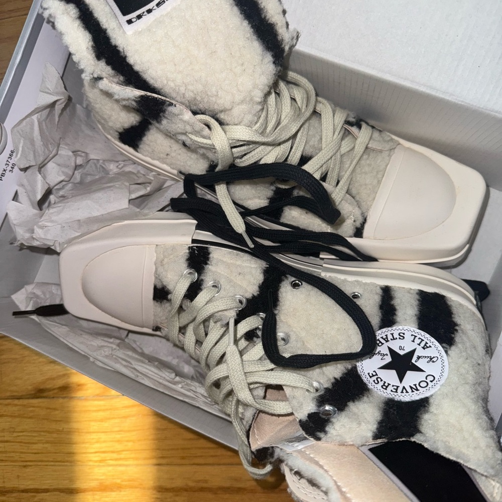 Rick Owen’s dark shadow Converse Zebra High-Tops - Picture 3 of 6